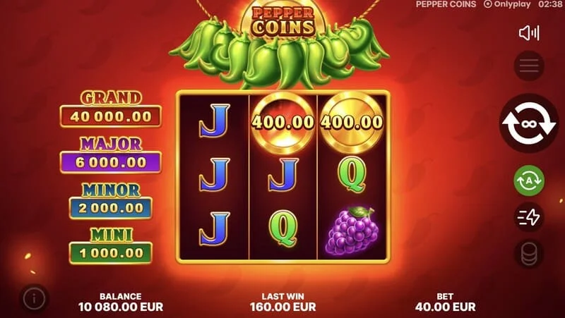 Pepper Coins - bónas-bhoinn sa bhabhta Hold and Win