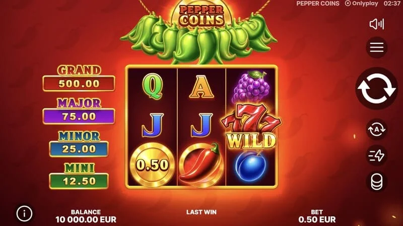 Pepper Coins - Wild-siombail ar na ríleanna